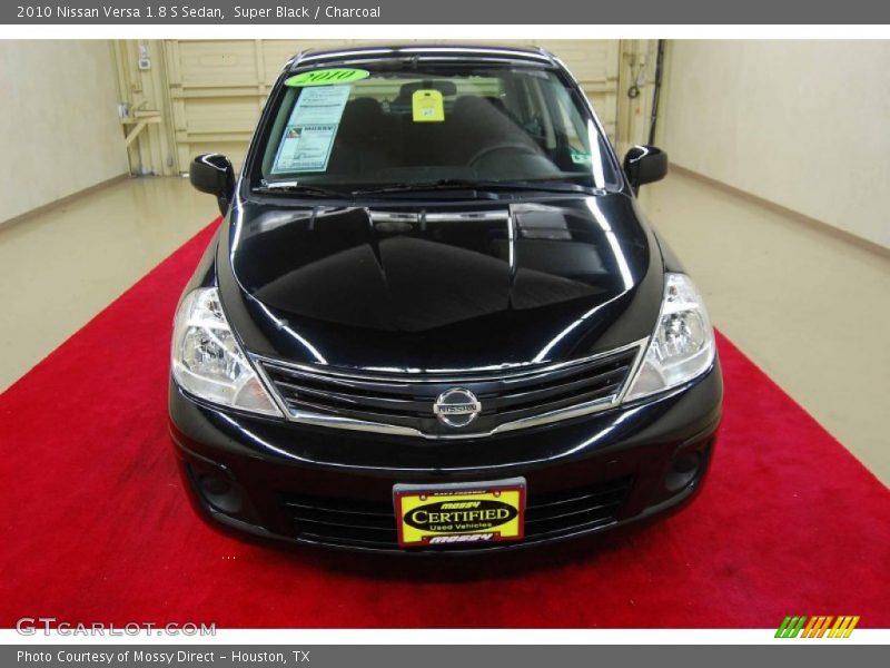 Super Black / Charcoal 2010 Nissan Versa 1.8 S Sedan