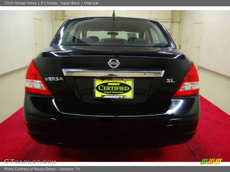 Super Black / Charcoal 2010 Nissan Versa 1.8 S Sedan