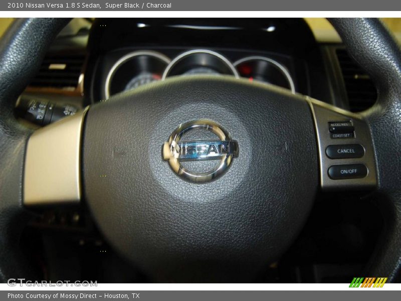Super Black / Charcoal 2010 Nissan Versa 1.8 S Sedan