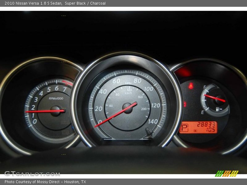 Super Black / Charcoal 2010 Nissan Versa 1.8 S Sedan