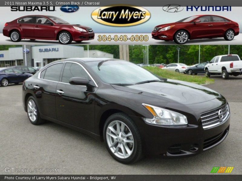 Crimson Black / Charcoal 2011 Nissan Maxima 3.5 S