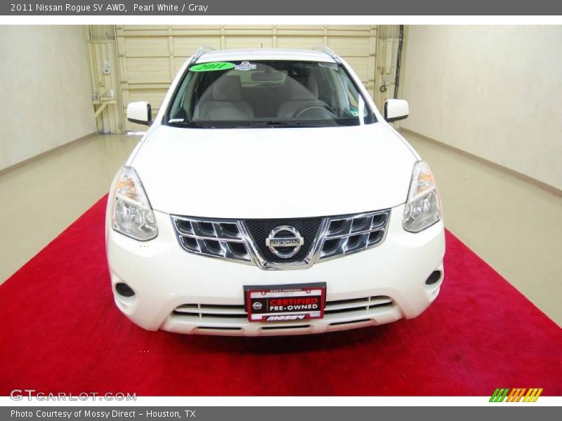 Pearl White / Gray 2011 Nissan Rogue SV AWD