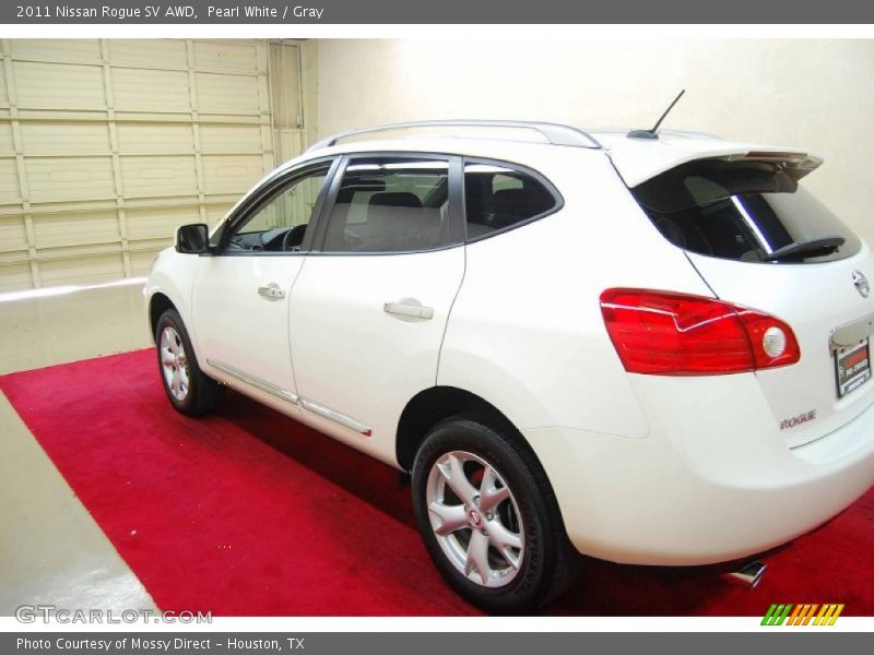 Pearl White / Gray 2011 Nissan Rogue SV AWD