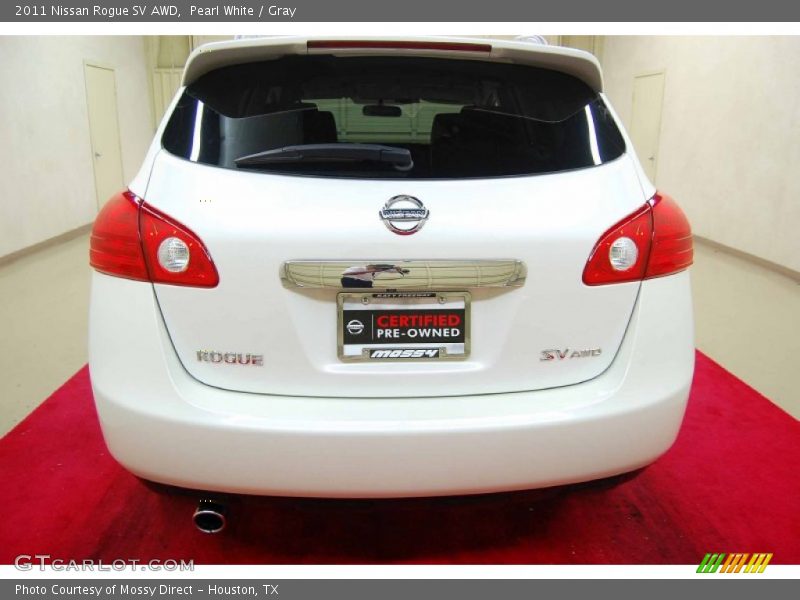 Pearl White / Gray 2011 Nissan Rogue SV AWD