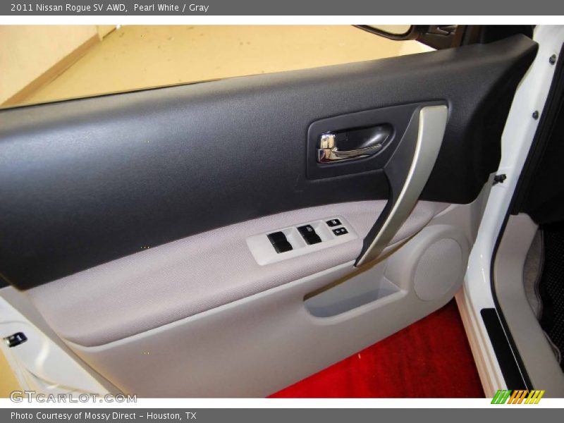 Pearl White / Gray 2011 Nissan Rogue SV AWD