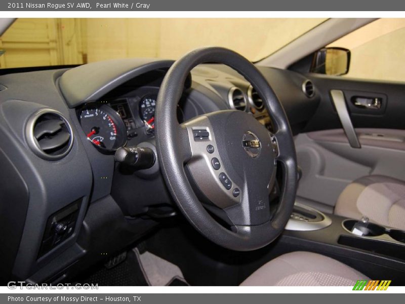 Pearl White / Gray 2011 Nissan Rogue SV AWD