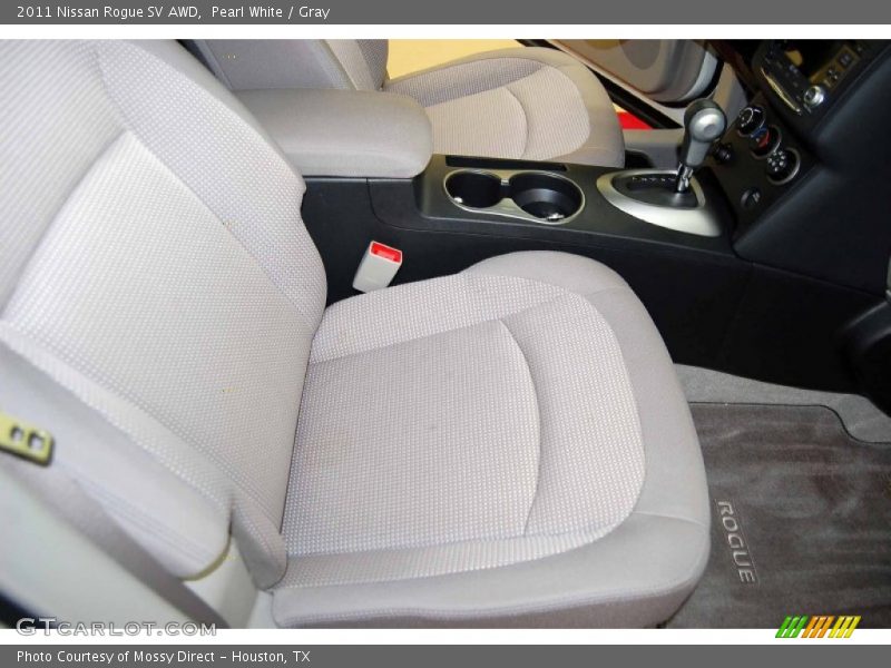 Pearl White / Gray 2011 Nissan Rogue SV AWD