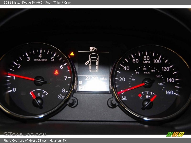 Pearl White / Gray 2011 Nissan Rogue SV AWD