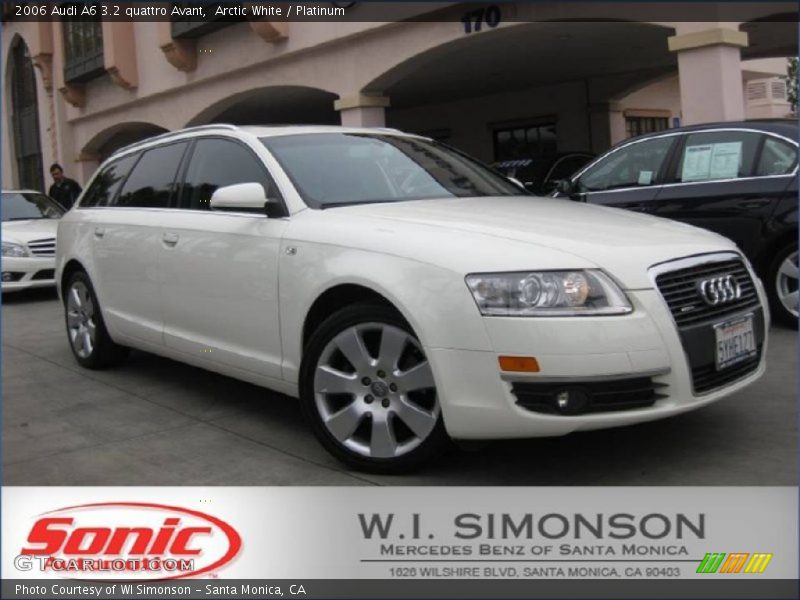 Arctic White / Platinum 2006 Audi A6 3.2 quattro Avant