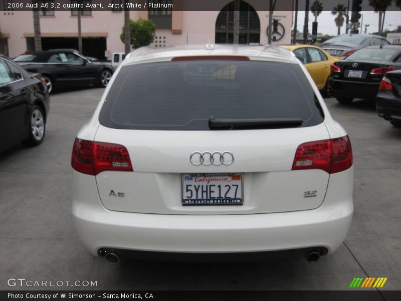 Arctic White / Platinum 2006 Audi A6 3.2 quattro Avant