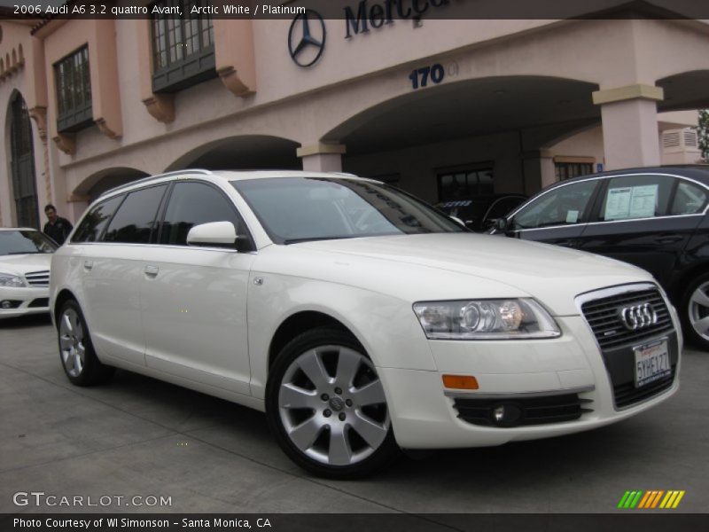 Arctic White / Platinum 2006 Audi A6 3.2 quattro Avant