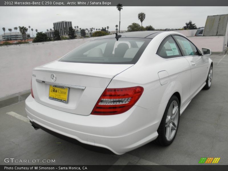 Arctic White / Sahara Beige 2012 Mercedes-Benz C 250 Coupe