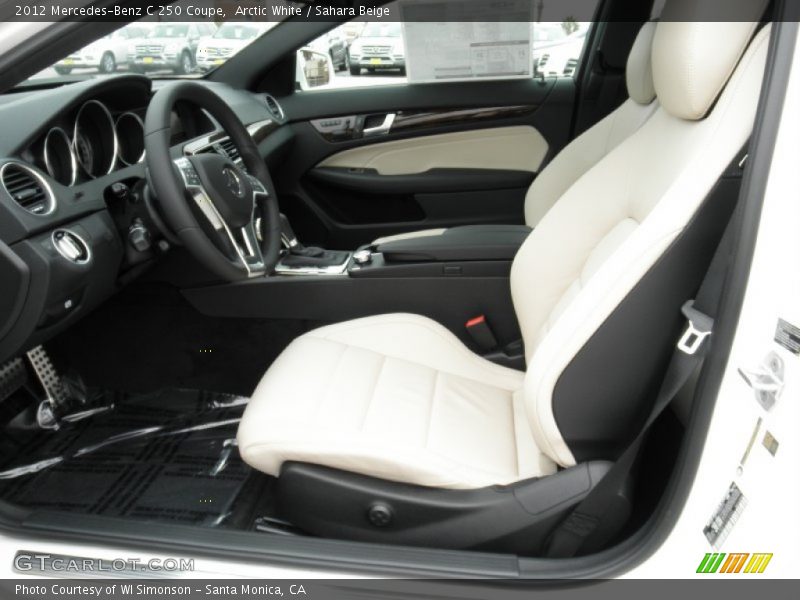 Arctic White / Sahara Beige 2012 Mercedes-Benz C 250 Coupe