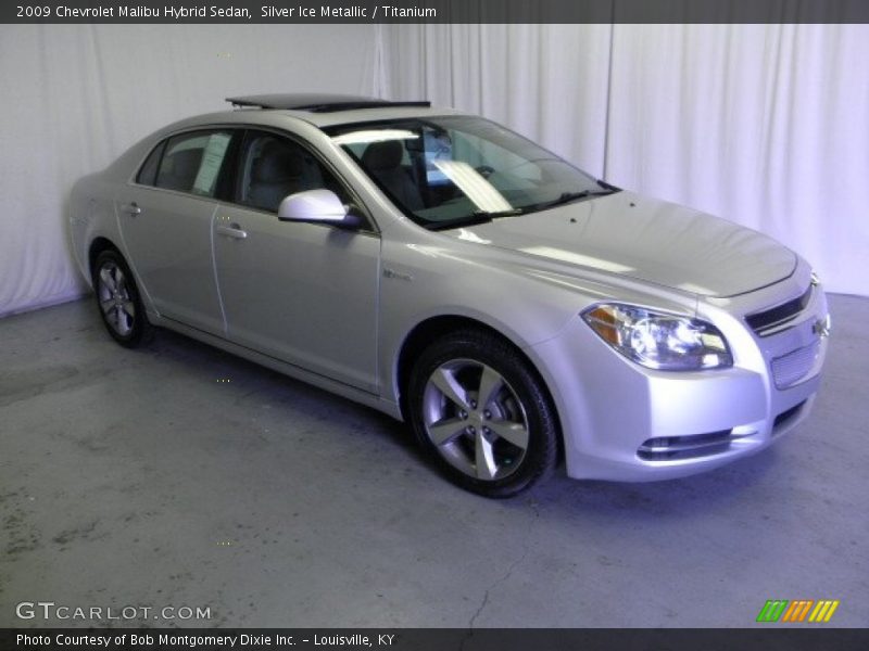Silver Ice Metallic / Titanium 2009 Chevrolet Malibu Hybrid Sedan