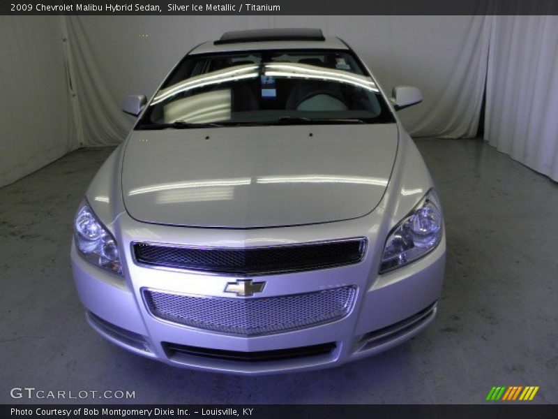 Silver Ice Metallic / Titanium 2009 Chevrolet Malibu Hybrid Sedan