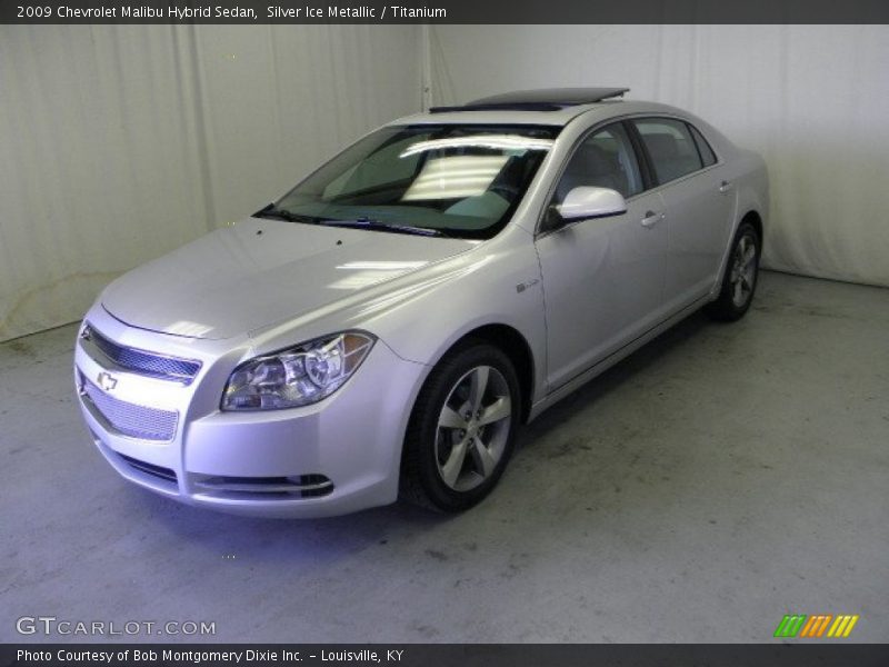 Silver Ice Metallic / Titanium 2009 Chevrolet Malibu Hybrid Sedan