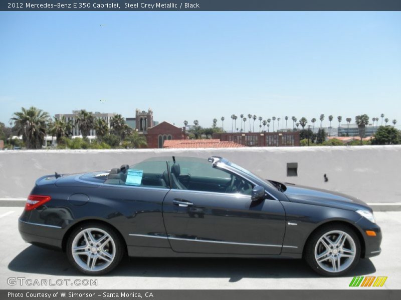 Steel Grey Metallic / Black 2012 Mercedes-Benz E 350 Cabriolet