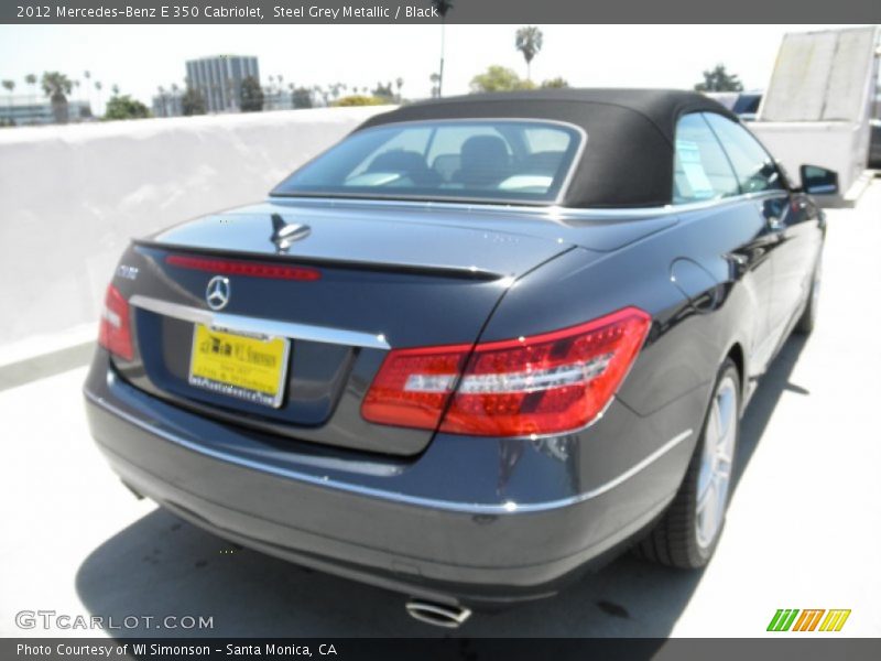 Steel Grey Metallic / Black 2012 Mercedes-Benz E 350 Cabriolet