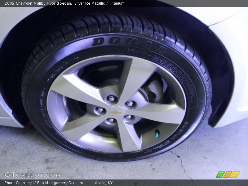 Silver Ice Metallic / Titanium 2009 Chevrolet Malibu Hybrid Sedan
