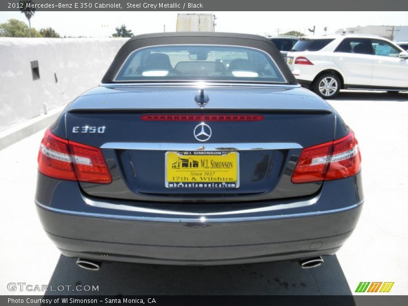 Steel Grey Metallic / Black 2012 Mercedes-Benz E 350 Cabriolet