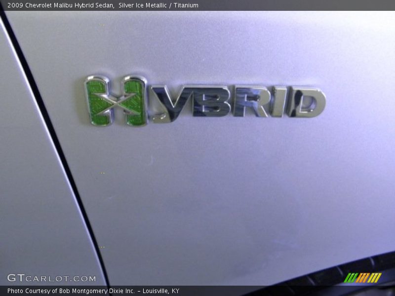 Silver Ice Metallic / Titanium 2009 Chevrolet Malibu Hybrid Sedan