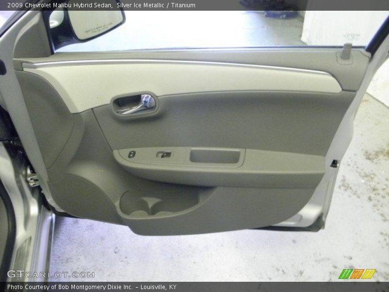Silver Ice Metallic / Titanium 2009 Chevrolet Malibu Hybrid Sedan
