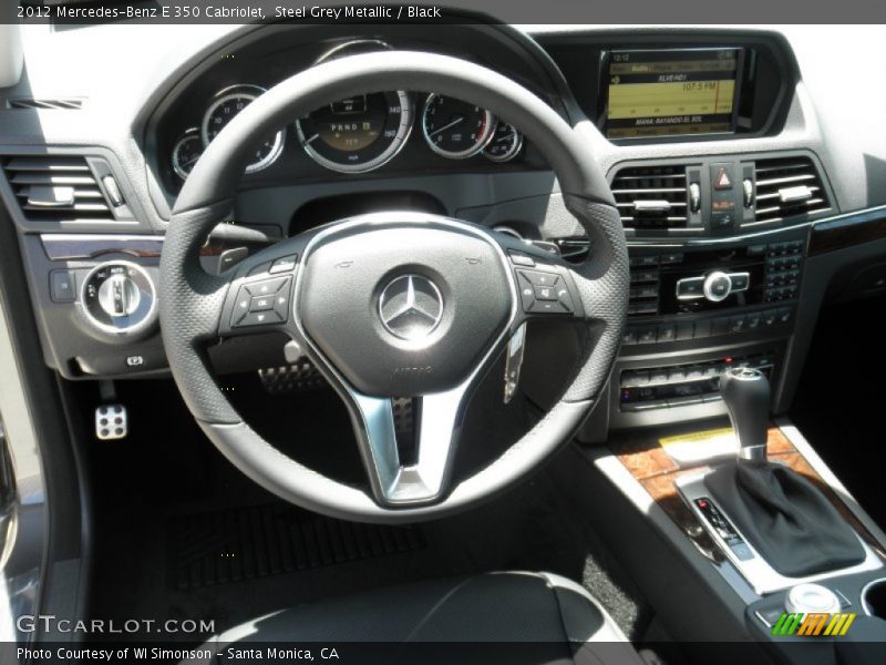 Steel Grey Metallic / Black 2012 Mercedes-Benz E 350 Cabriolet