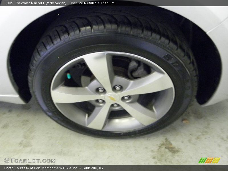 Silver Ice Metallic / Titanium 2009 Chevrolet Malibu Hybrid Sedan