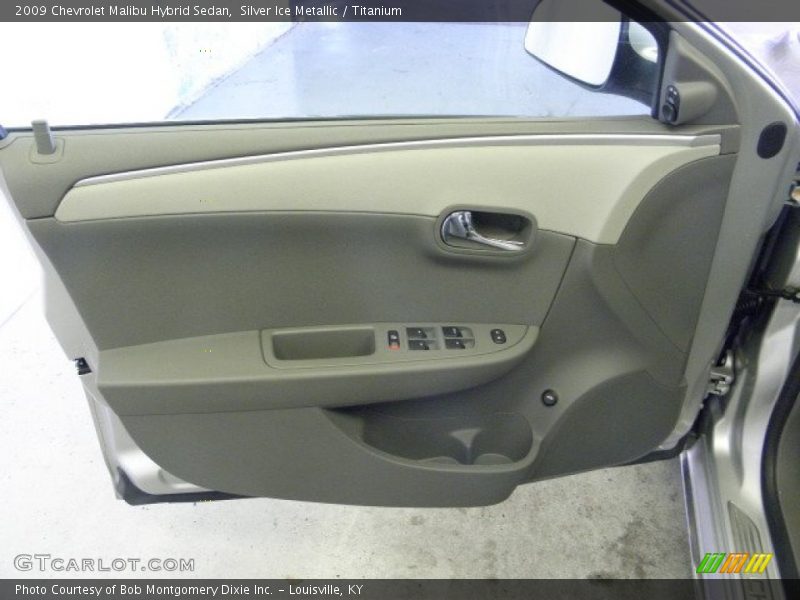 Silver Ice Metallic / Titanium 2009 Chevrolet Malibu Hybrid Sedan