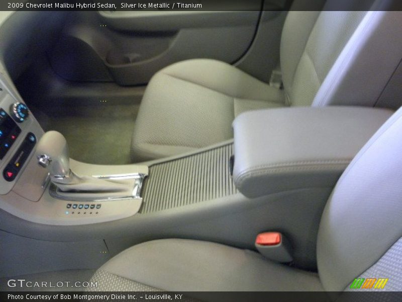 Silver Ice Metallic / Titanium 2009 Chevrolet Malibu Hybrid Sedan