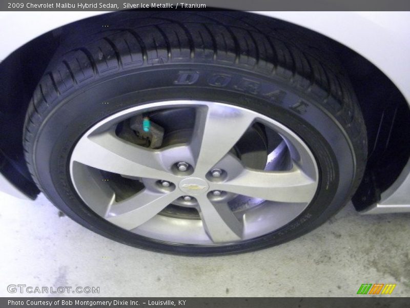 Silver Ice Metallic / Titanium 2009 Chevrolet Malibu Hybrid Sedan