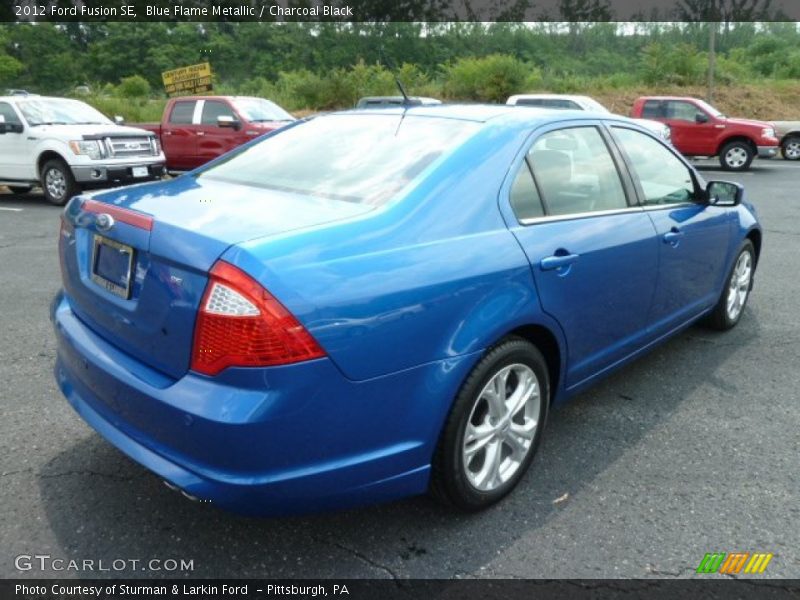 Blue Flame Metallic / Charcoal Black 2012 Ford Fusion SE