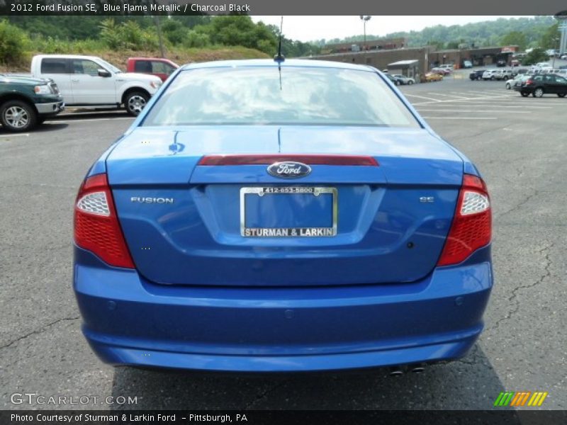 Blue Flame Metallic / Charcoal Black 2012 Ford Fusion SE
