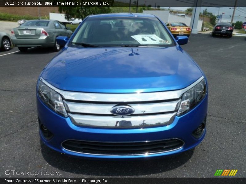 Blue Flame Metallic / Charcoal Black 2012 Ford Fusion SE