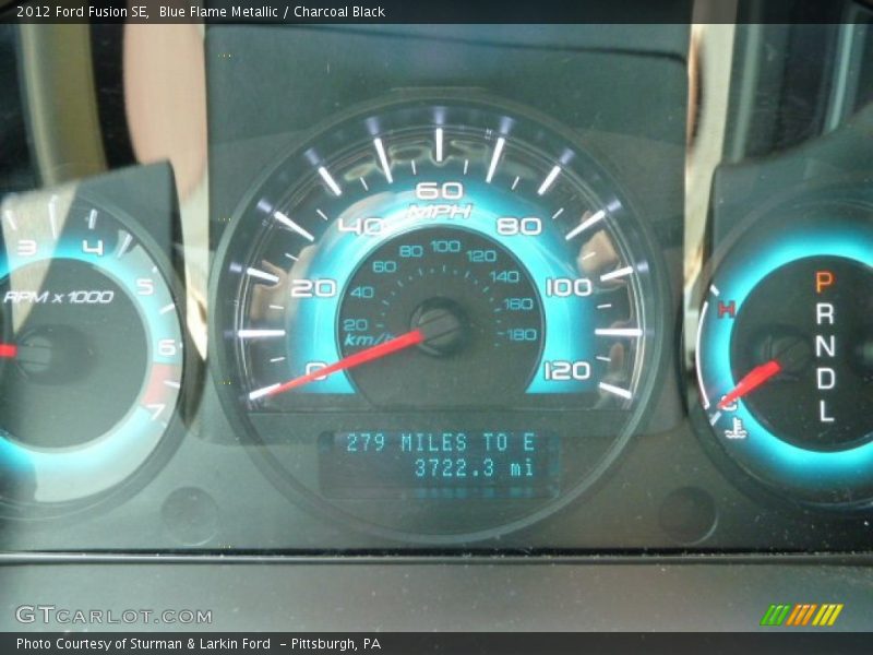 Blue Flame Metallic / Charcoal Black 2012 Ford Fusion SE
