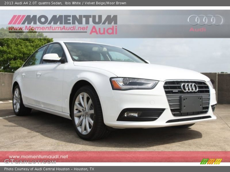 Ibis White / Velvet Beige/Moor Brown 2013 Audi A4 2.0T quattro Sedan