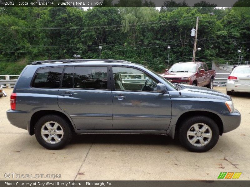 Bluestone Metallic / Ivory 2002 Toyota Highlander I4