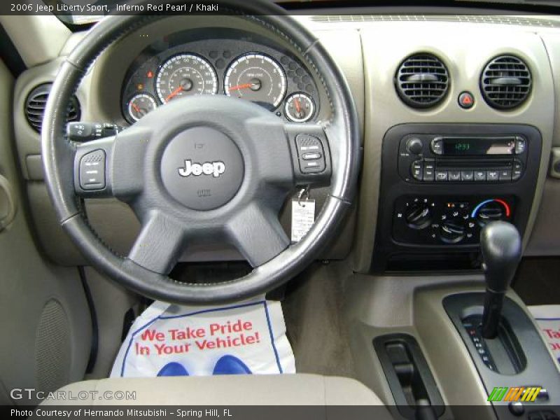 Inferno Red Pearl / Khaki 2006 Jeep Liberty Sport