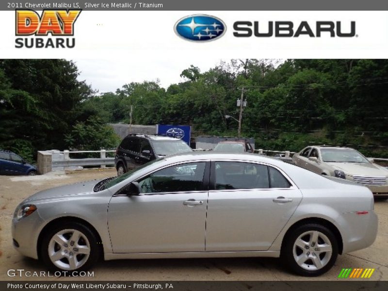 Silver Ice Metallic / Titanium 2011 Chevrolet Malibu LS