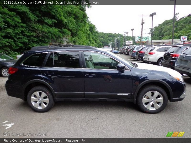 Deep Indigo Pearl / Warm Ivory 2012 Subaru Outback 3.6R Limited