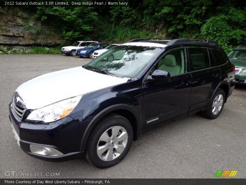 Deep Indigo Pearl / Warm Ivory 2012 Subaru Outback 3.6R Limited