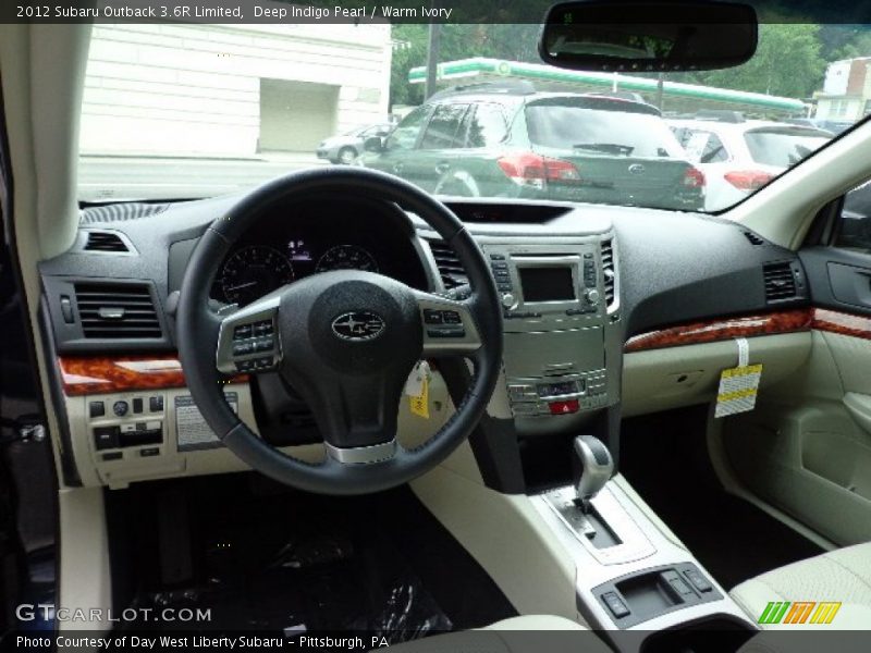 Deep Indigo Pearl / Warm Ivory 2012 Subaru Outback 3.6R Limited