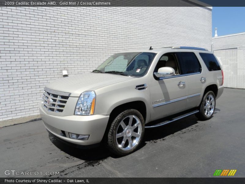 Gold Mist / Cocoa/Cashmere 2009 Cadillac Escalade AWD