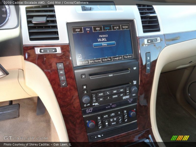 Gold Mist / Cocoa/Cashmere 2009 Cadillac Escalade AWD