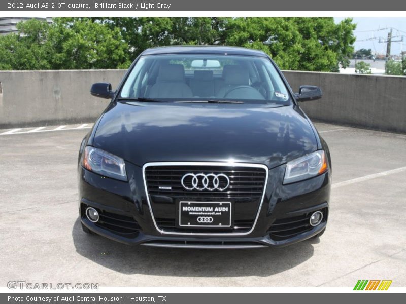 Brilliant Black / Light Gray 2012 Audi A3 2.0T quattro