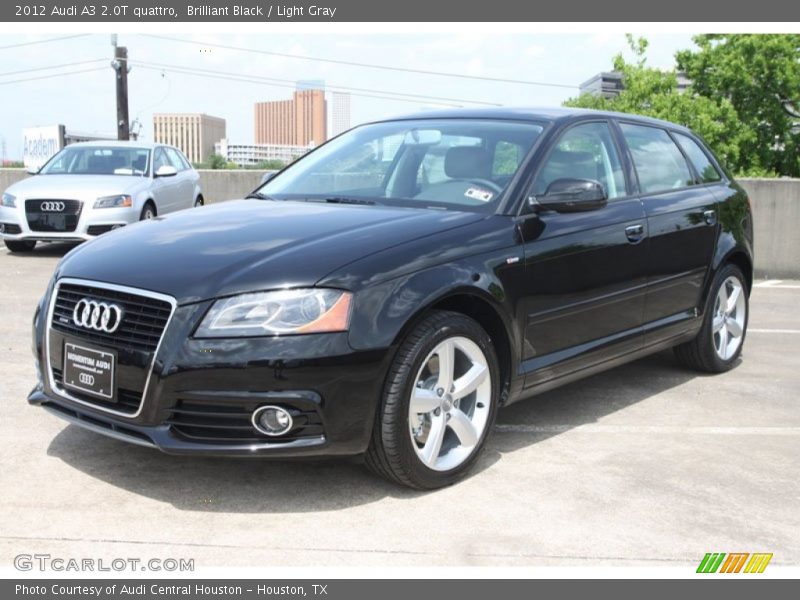 Brilliant Black / Light Gray 2012 Audi A3 2.0T quattro