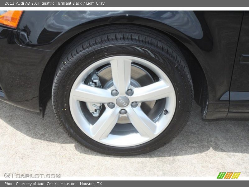 Brilliant Black / Light Gray 2012 Audi A3 2.0T quattro