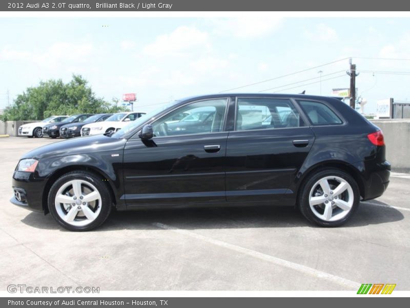 Brilliant Black / Light Gray 2012 Audi A3 2.0T quattro