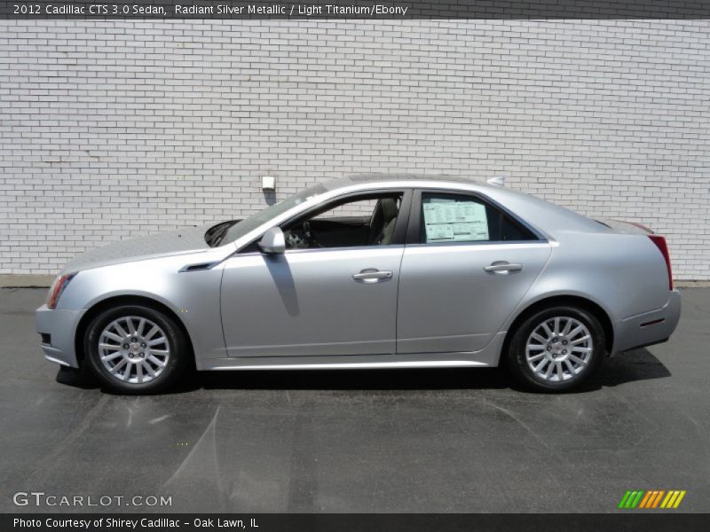 Radiant Silver Metallic / Light Titanium/Ebony 2012 Cadillac CTS 3.0 Sedan