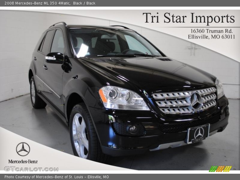 Black / Black 2008 Mercedes-Benz ML 350 4Matic